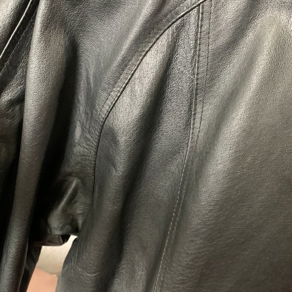 OSCAR PIEL Vintage Men's Leather Motorcycle Coat (Size XL) - Picture 7 of 9